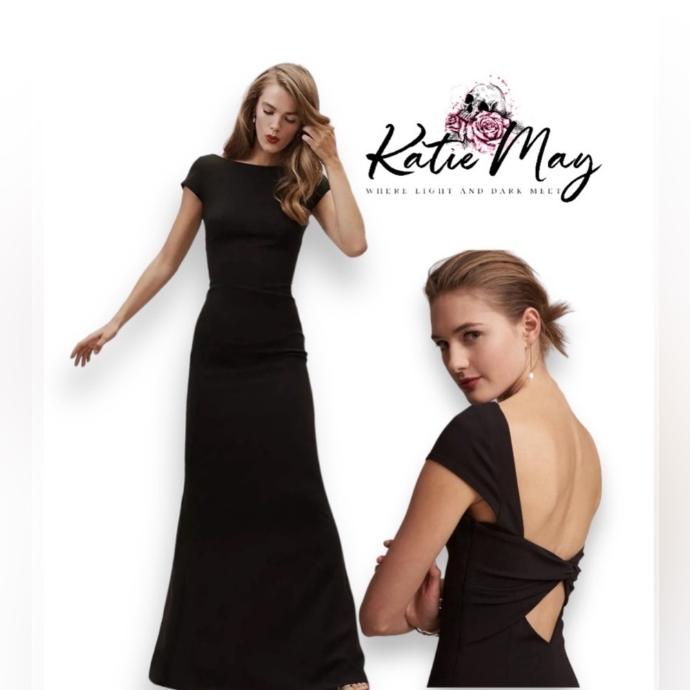 Katie May BHLDN Madison Black Knot Back
Maxi Dress Gown Bridesmaid Size 4